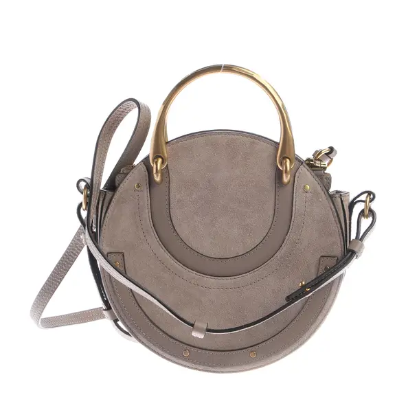 Schultertasche, in Grau, Leder, Chloé