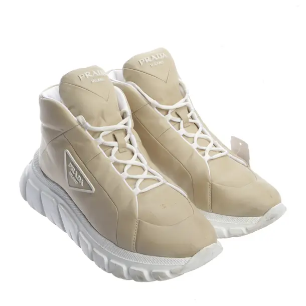 High-Top Sneakers in White, , Prada