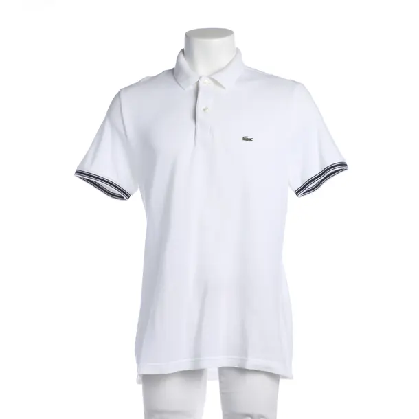 Poloshirt in Weiß, Baumwolle, Lacoste
