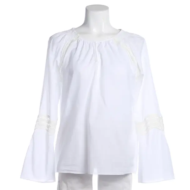 Blouse in White, Cotton, Steffen Schraut