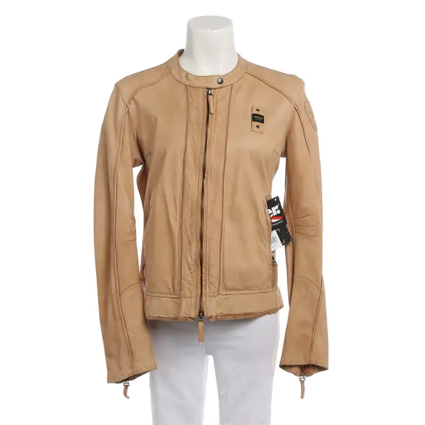 Lederjacke in Braun, Leder, Blauer USA