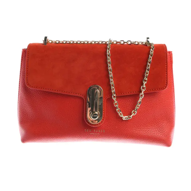 Shoulder Bag, in Dark Orange, Leather, Ted Baker