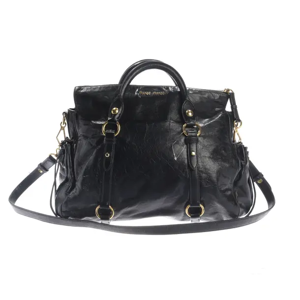 Handtasche, in Schwarz, Leder, Miu Miu