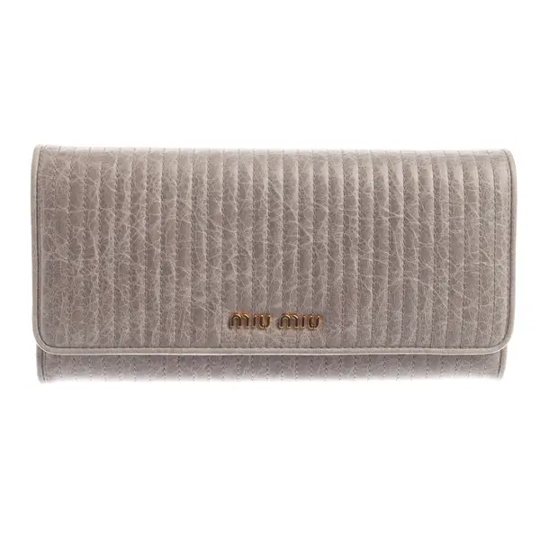 Wallet, in Light Pink, Leather, Miu Miu