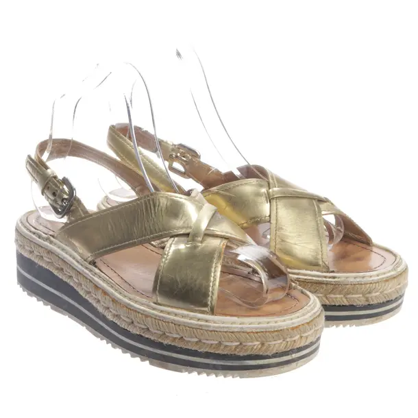 Sandals in Metallic, , Prada