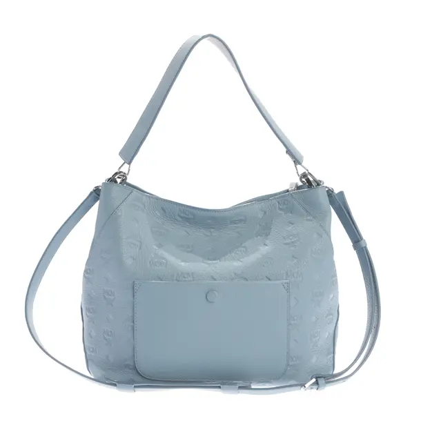 Shoulder Bag, in Light Blue, Leather, MCM