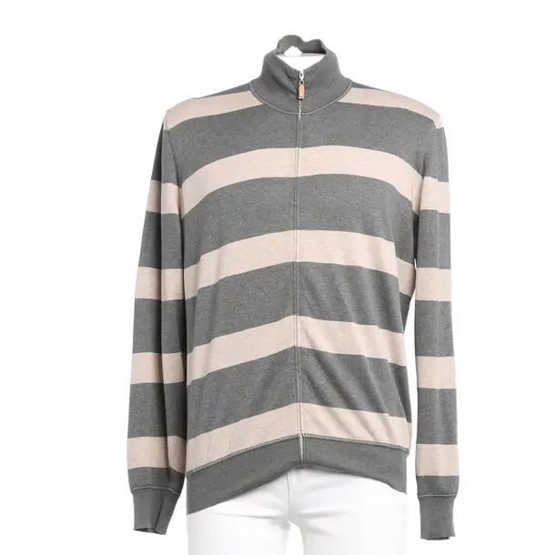 Strickjacke in Grau, Baumwolle, Brunello Cucinelli