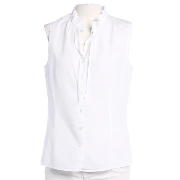 Top, in White, Cotton, Van Laack