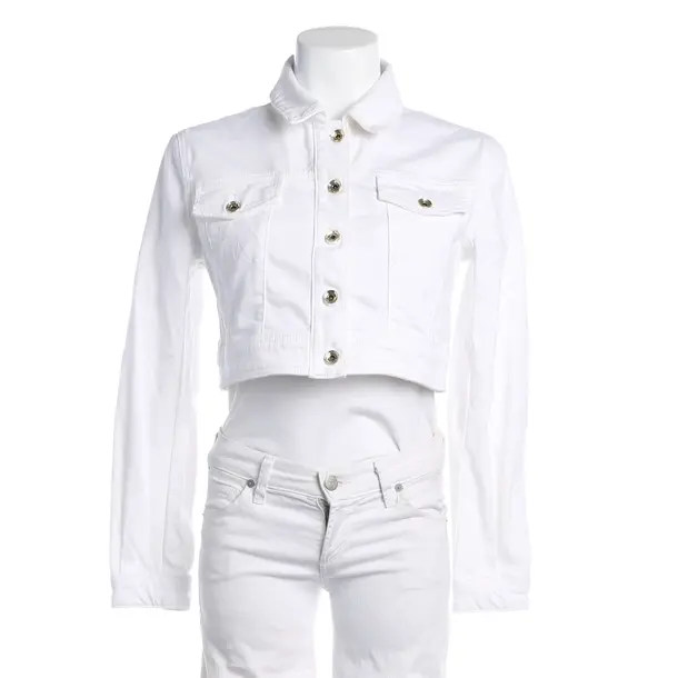 Jeansjacke, in Weiß, Baumwolle, Patrizia Pepe