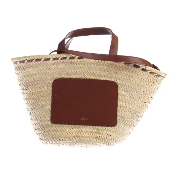 Shopper Bag, in Light Brown, Straw, A.P.C