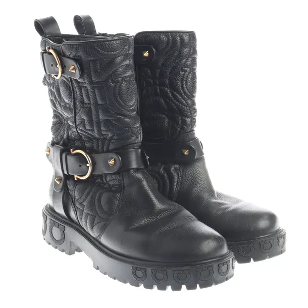 Stiefeletten, in Schwarz, Salvatore Ferragamo