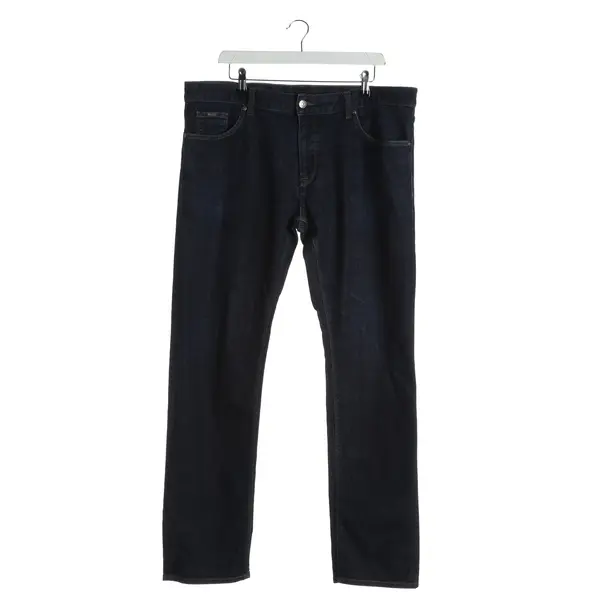 Straight Fit Jeans, in Navy, Cotton, Hugo Boss Black Label