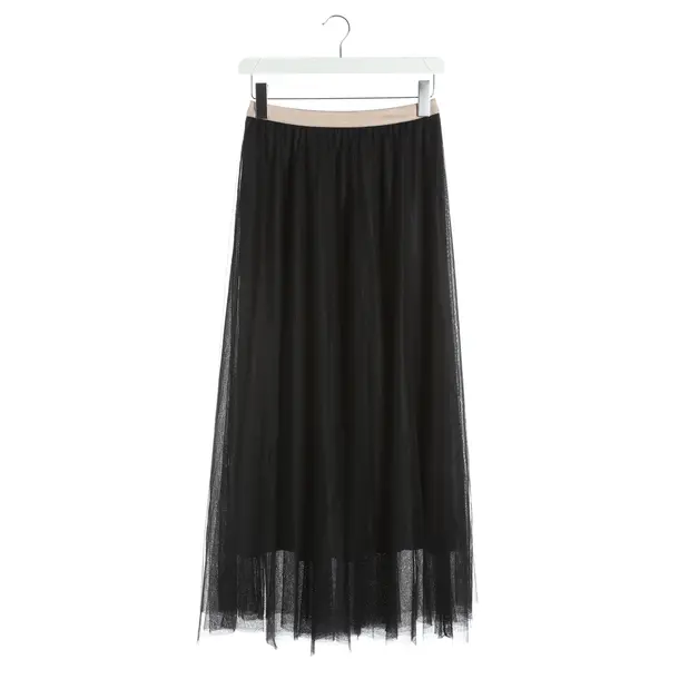 Skirt, in Black, Polyamide, Bruno Manetti