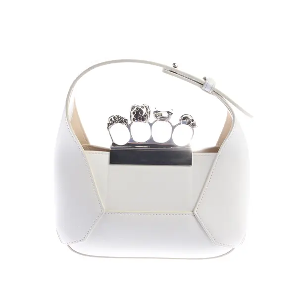 Evening Bag, in White, Leather, Alexander McQueen