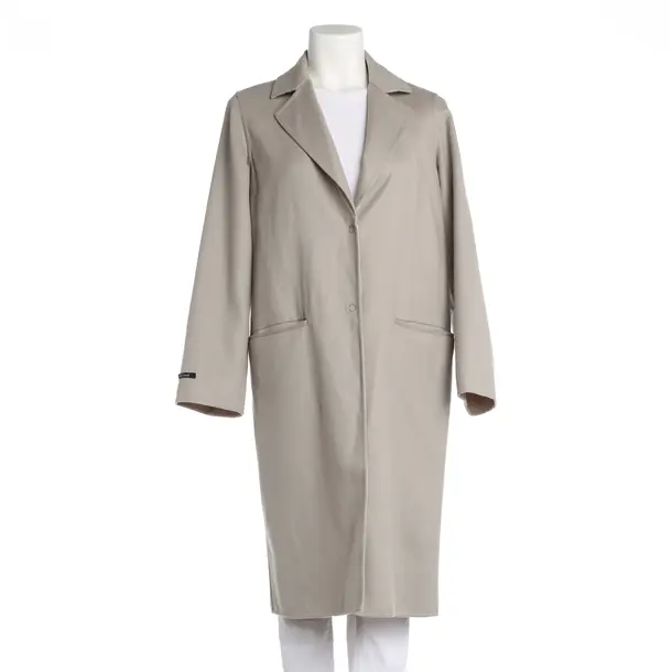 Mid-Season Coat, in Light Gray, Wool, Manzoni 24