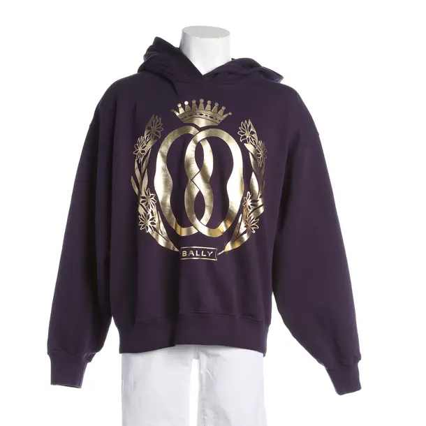 Hoodie, in Dark Purple, Cotton, Bally