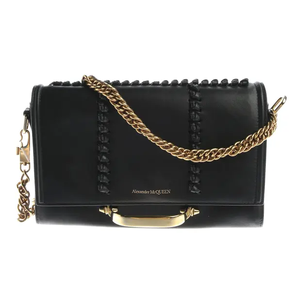 Umhängetasche, in Schwarz, Leder, Alexander McQueen