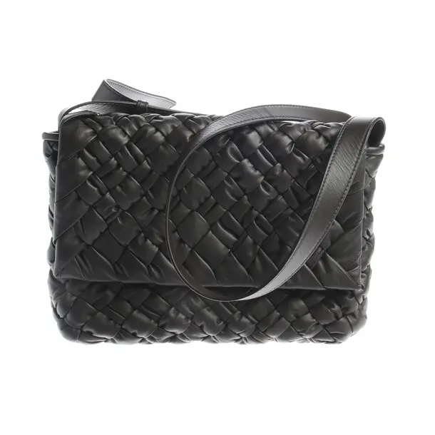 Schultertasche, in Dunkelbraun, Leder, Bottega Veneta