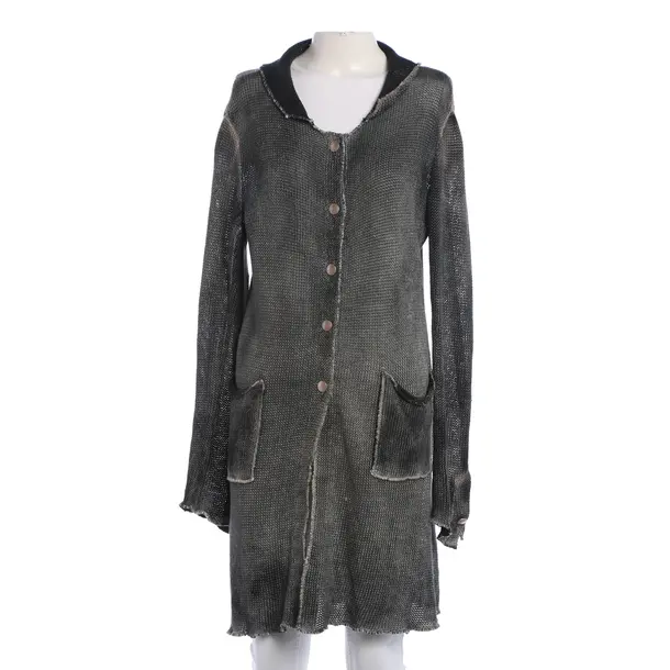 Cardigan, in Dark Gray, Linen, Avant Toi