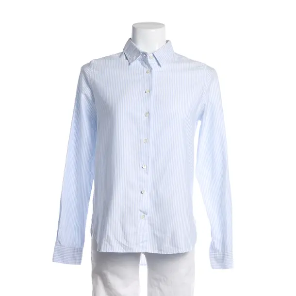 Blouse, in Light Blue, Cotton, Closed