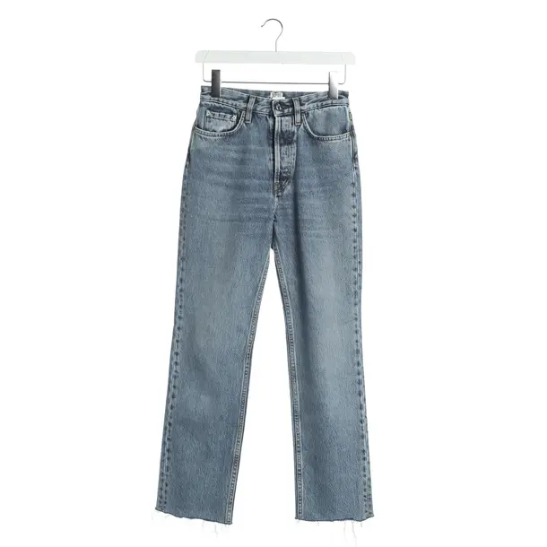 Straight Fit Jeans, in Blue, Cotton, Totême