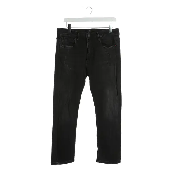 Straight Fit Jeans, in Black, Cotton, Elias Rumelis