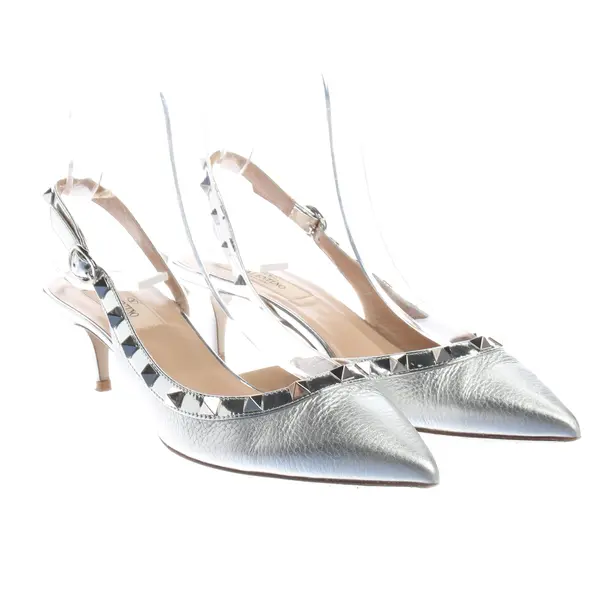 Slingbacks, in Silver, Valentino