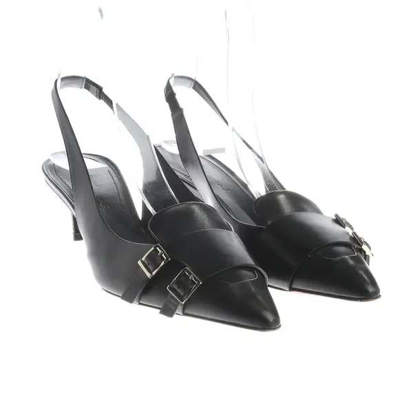 Slingbacks, in Schwarz, Santoni