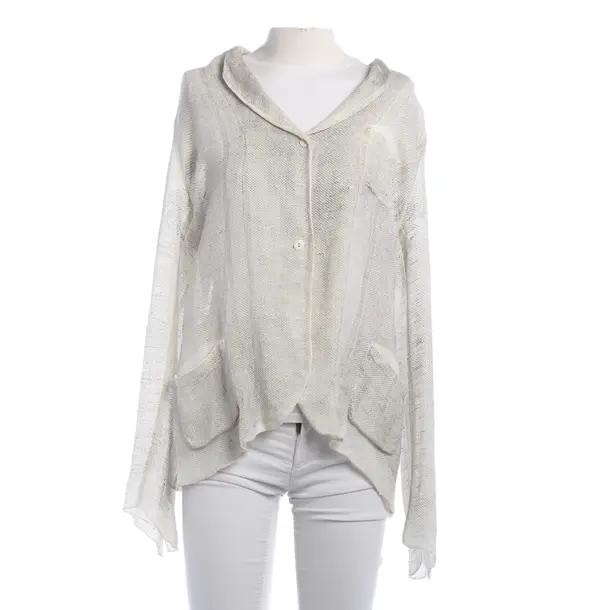 Cardigan, in Light Gray, Linen, Avant Toi