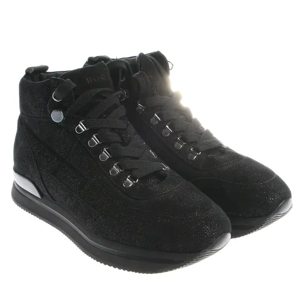 High-Top Sneakers, in Black, Hogan