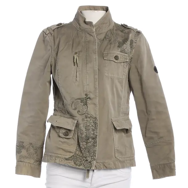 Summer Jacket, in Green, Cotton, Closed