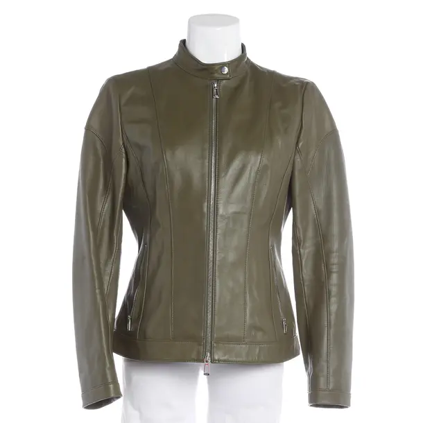 LeatherJacket, in Olive Green, Leather, Hugo Boss Red Label