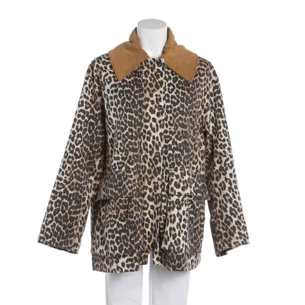 Mid-Season Coat, in Dark Gray, Cotton, Ganni