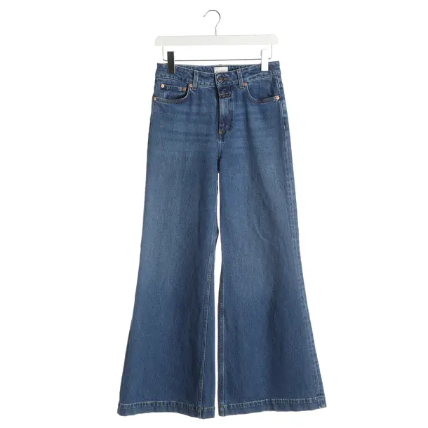 Jeans svasati, in Blu, Cotone, Chiuso