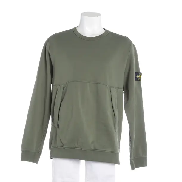 Sweatshirt, in Olivgrün, Baumwolle, Stone Island
