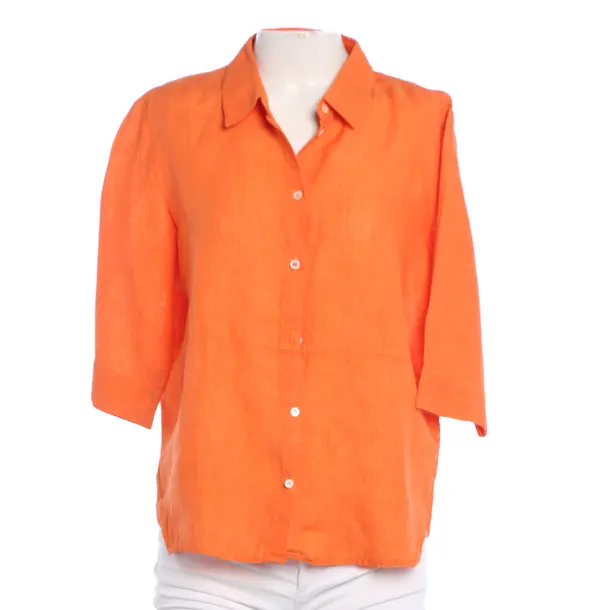 Blouse, in Orange, Linen, Robert Friedman
