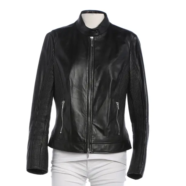 Lederjacke, in Schwarz, Leder, Hugo Boss Red Label