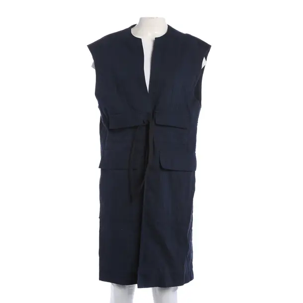 Vest, in Blue, Cotton, Odeeh