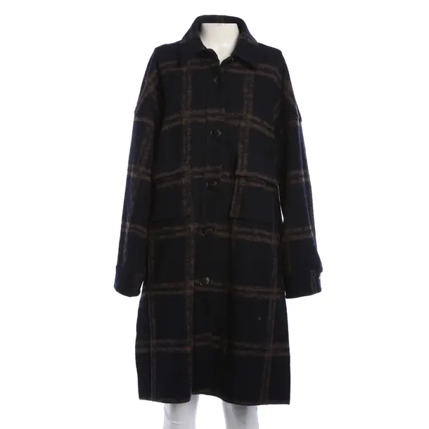 Mid-Season Coat, in Navy, Wool, Odeeh