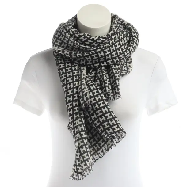 Scarf, in Black, Cashmere, Hemisphere
