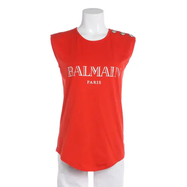 Top, in Rot, Baumwolle, Balmain