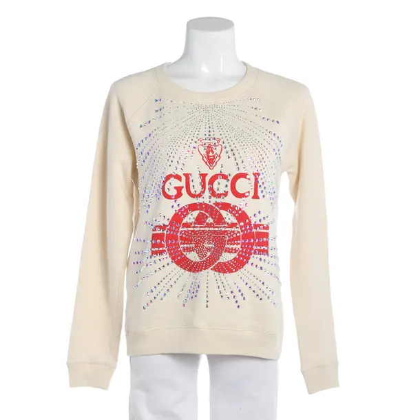 Sweatshirt, in Pastellgelb, Baumwolle, Gucci