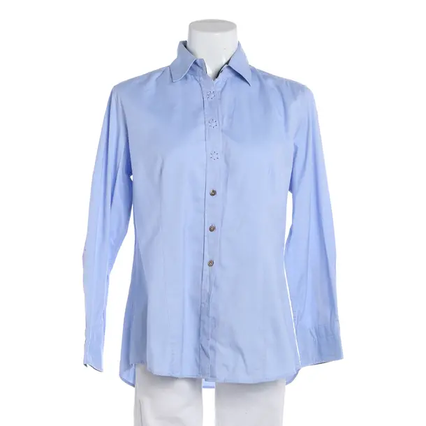 Bluse, in Hellblau, Baumwolle, Caliban