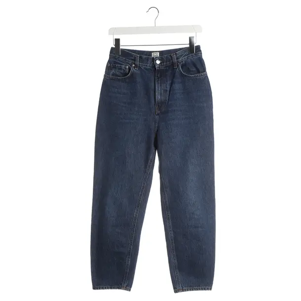 Boyfriend Jeans, in Blue, Cotton, Totême