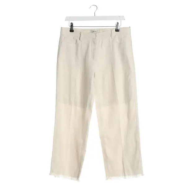 Pants, in Cream, Linen, Max Mara