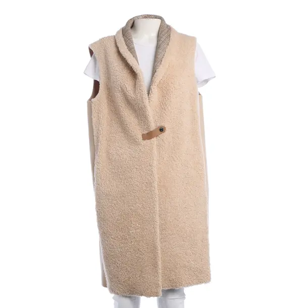 Vest, in Light Brown, Wool, Manzoni 24