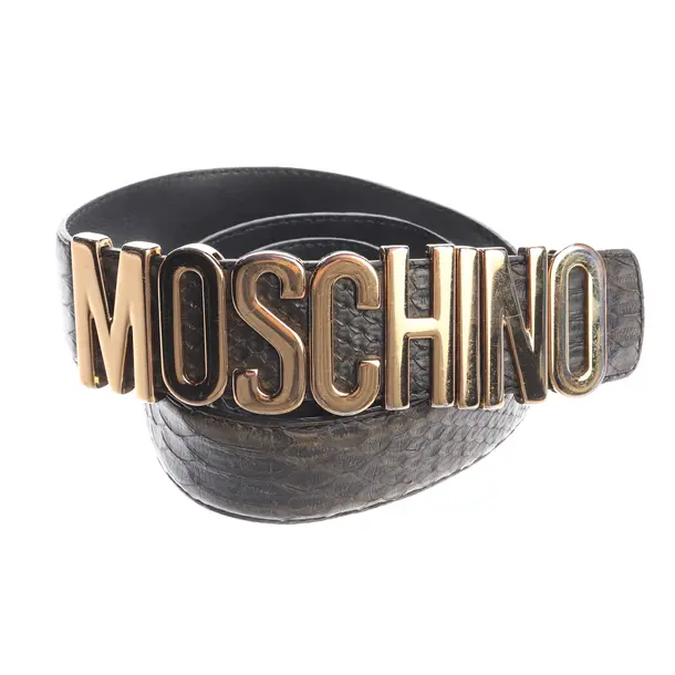 Gürtel, in Grün, Leder, Moschino