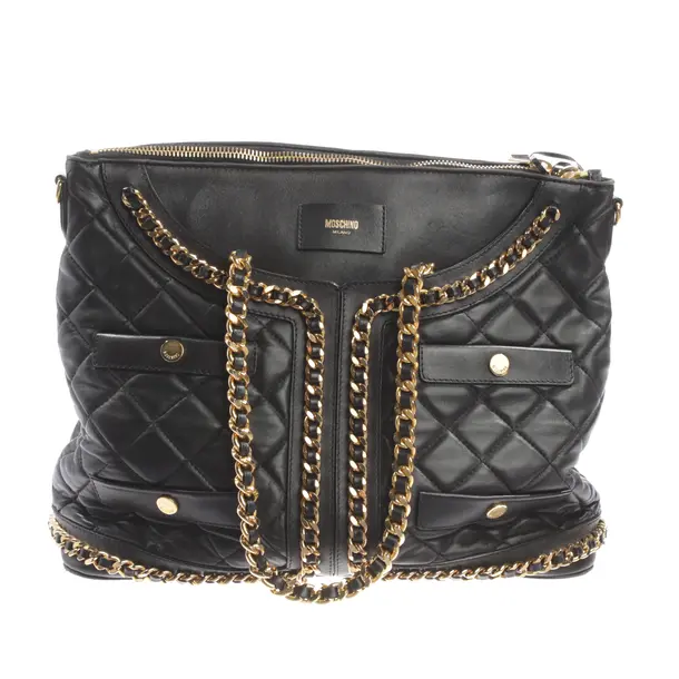 Shoulder Bag, in Black, Polyamide, Moschino