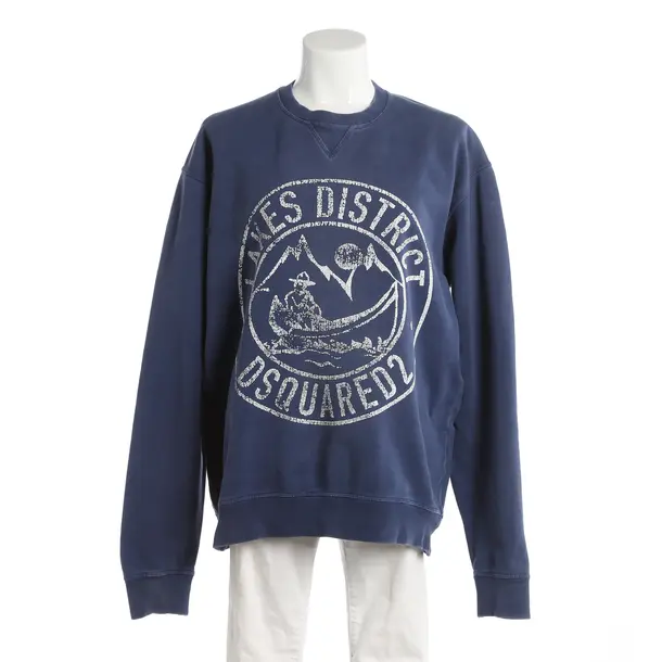Sweatshirt, in Blau, Baumwolle, Dsquared