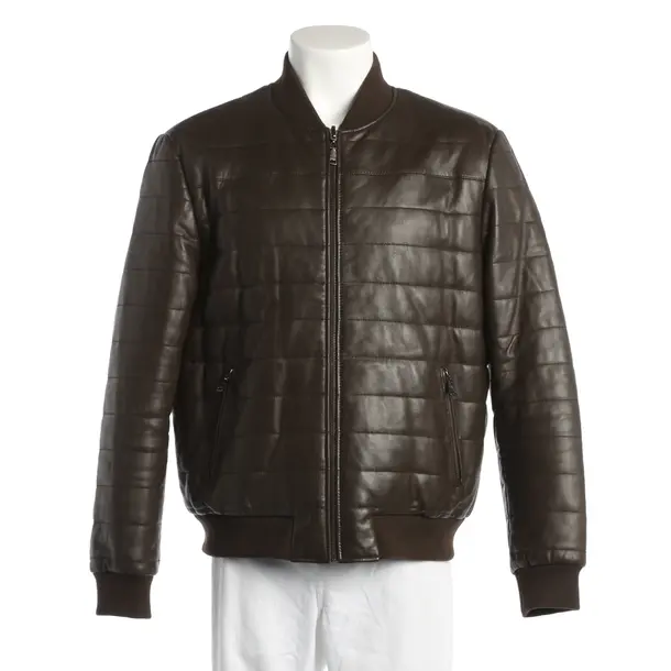 Lederjacke, in Dunkelbraun, Leder, Strenesse